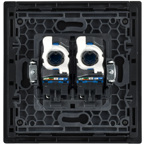 FORTE&PIANO Розетка компьютерная двойная RJ45 кат.6 FP834M металл слоновая кость IEK