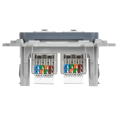 FLITE Розетка 2-местная компьютерная RJ45 категория 5Е UTP РК5е-2-0-ФлМ маренго IEK