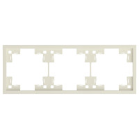 Трехместная рамка, кремовый сатин (35830 MC)