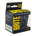 BRITE Розетка 1-местная с заземлением с защитными шторками 16А с USB AA 5В 2,1А РЮш10-1-БрГ графит IEK