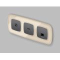 MO662005 Комплект механизма компьютерной розетки RJ-45 экранированной с автоматической защитной шторкой OMEGA Антрацит серый QUANT OP6620, VM185 AMBRELLA VOLT