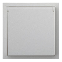 Розетка в сборе IP44, серебро  RIKETT (35946 SV)