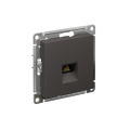 ATLASDESIGN РОЗЕТКА компьютерная RJ45 кат. 6A, механизм, БАЗАЛЬТ ATN001486