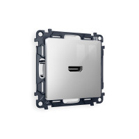 MA414010 Комплект механизма розетки HDMI 2.0 ALFA Серебро глянец 40V500mA 2.0GHz 5-18Gbits QUANT AP4140, VM222 AMBRELLA VOLT