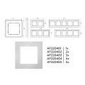 AF220401 Рамка ALFA Techno Серебро глянец 1-ая AMBRELLA VOLT