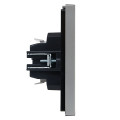 FORTE&PIANO Выключатель 2-клавишный 10А FP505 сталь IEK