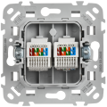 FLITE Розетка 2-местная компьютерная RJ45 категория 5Е UTP РК5е-2-0-ФлС серый IEK