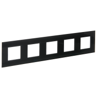SKANDY Рамка 5-местная SK-F25G стекло графит IEK