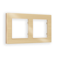 AF550302 Рамка ALFA Platos Шампань Металл шлифованный 2-ая AMBRELLA VOLT