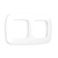 OF140102 Рамка OMEGA Ecta Белый глянец 2-ая AMBRELLA VOLT