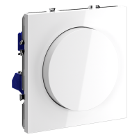 Светорегулятор встраиваемый VOLTUM S70 поворотно-нажимной 600 Вт, (белый глянцевый)