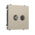 MS353310 Комплект механизма розетки TV оконечной + SAT SIGMA Кашемир 5-862MHz 3.5dB/950-2150MHz 3.8dB QUANT PRO (SP3533, PR217)