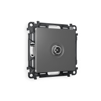 MA663010 Комплект механизма TV розетки оконечной ALFA Антрацит серый 50-870 MHz 1dB QUANT AP6630, VM202 AMBRELLA VOLT