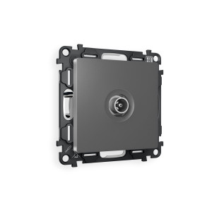 MA663010 Комплект механизма TV розетки оконечной ALFA Антрацит серый 50-870 MHz 1dB QUANT AP6630, VM202 AMBRELLA VOLT