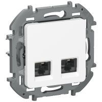 IEKINSPIRIA Розетка компьютерная двойная RJ45 категория 5Е UTP 6738351 белый IEK