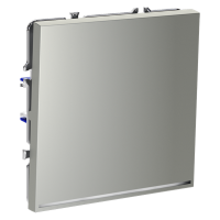 Проходной переключатель встраиваемый VOLTUM S70 одноклавишный с подсветкой 10А, (сталь)