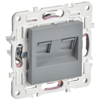 SKANDY Розетка компьютерная двойная RJ45 кат.6 SK-K04Gr серый IEK