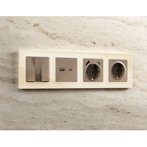 AF330301 Рамка ALFA Platos Бежевый Стекло органическое 1-ая AMBRELLA VOLT