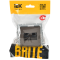 BRITE Розетка компьютерная двойная RJ45 кат.6 РК11-2-БрТБ темная бронза IEK