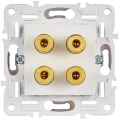 SKANDY Аудиорозетка 4-местная SK-A01W арктический белый IEK