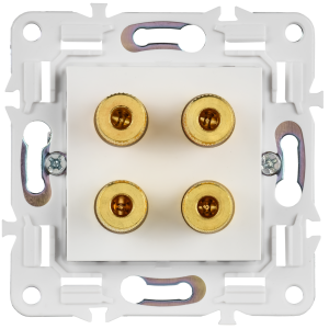 SKANDY Аудиорозетка 4-местная SK-A01W арктический белый IEK