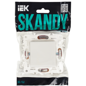 SKANDY Выключатель 1-клавишный перекрестный 10А SK-V03W арктический белый IEK