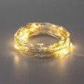 Гирлянда Роса 10м 100LED тепл. бел. IP44 с пультом 8 режимов элементы питания 3хAA Neon-Night 303-256