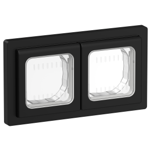 FLITE Рамка 2-местная IP55 Рпро-2-55-ФлЧ черный IEK