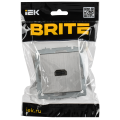 BRITE Розетка HDMI РHDMI-0-БрГН металл хром/никель IEK