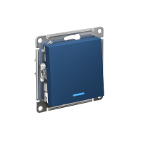 ATLASDESIGN 1-клавишный ПЕРЕКЛЮЧАТЕЛЬ с подсветкой, сх.6а, 10АХ, механизм, АКВАМАРИН ATN001163