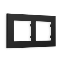 AF250702 Рамка ALFA Qubi Черный матовый 2-ая AMBRELLA VOLT