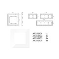 AF250101 Рамка ALFA Qubi Белый глянец 1-ая AMBRELLA VOLT