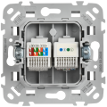 FLITE Розетка 2-местная RJ45/RJ11 категория 5Е/3 UTP РКТ5е/3-2-0-ФлЧ черный IEK