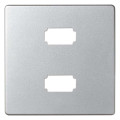 Накладка на розетку 2xUSB Simon SIMON 82 DETAIL, скрытый монтаж, холодный алюминий, 8201090-093