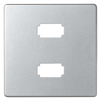 Накладка на розетку 2xUSB Simon SIMON 82 DETAIL, скрытый монтаж, холодный алюминий, 8201090-093