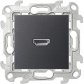 Розетка HDMI Simon SIMON 24 HARMONIE, скрытый монтаж, графит, 2411094-038
