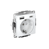 ATLASDESIGN РОЗЕТКА 16А с 2 USB A+C, 5В/2,4А/3,0А, 2х5В/1,5А, механизм, ЛОТОС ATN001332