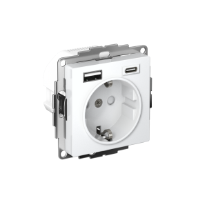 ATLASDESIGN РОЗЕТКА 16А с 2 USB A+C, 5В/2,4А/3,0А, 2х5В/1,5А, механизм, ЛОТОС ATN001332