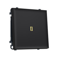 MS982030 Комплект механизма 1-кл проходного выключателя с подсветкой 3200K SIGMA Черный Мягкое касание 10A-250V QUANT PRO (SP9820, PR105, G22Y)