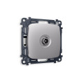 MO513030 Комплект механизма TV розетки проходной OMEGA Сталь матовый 5-1000 MHz 4dB QUANT OP5130, VM211 AMBRELLA VOLT