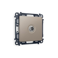 MA373030 Комплект механизма TV розетки проходной ALFA Серо-бежевый матовый 5-1000 MHz 4dB QUANT (AP3730, VM211) AMBRELLA VOLT