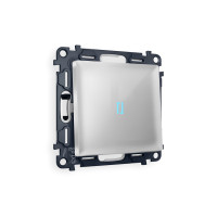 MA402040 Комплект механизма 1-кл проходного выключателя с подсветкой 10000K ALFA Серебро глянец QUANT AP4020, VM105, G29B AMBRELLA VOLT