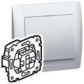 Выключатель 1-кл. СП Galea Life 10А IP21 250В с зел. подсветкой 0.5мА механизм сер. Leg 775600