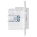 SKANDY Розетка с заземлением с защитными шторками 16А с USB C 18Вт SK-R17W арктический белый IEK