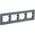 BRITE Рамка 4-местная РУ-4-2-Бр стекло графит RE IEK