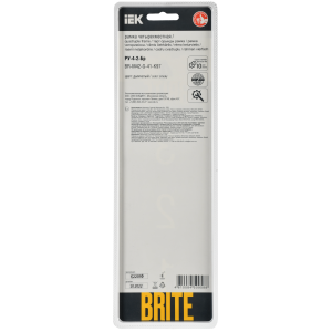 BRITE Рамка 4-местная РУ-4-2-Бр стекло дымчатый RE IEK
