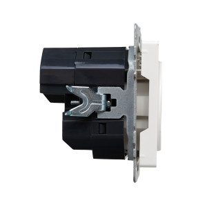 BRITE Розетка 1-местная с заземлением с защитными шторками 16А с USB AA 5В 2,1А РЮш10-1-БрЖ жемчуг IEK