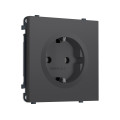 MS906010 Комплект механизма электрической розетки SIGMA Графит Мягкое касание 50Hz 2P+E с/з 16A-250V QUANT PRO (SP9060, PR141)