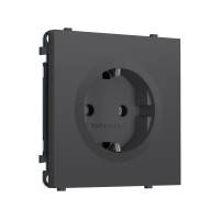 MS906010 Комплект механизма электрической розетки SIGMA Графит Мягкое касание 50Hz 2P+E с/з 16A-250V QUANT PRO (SP9060, PR141)