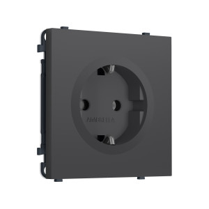 MS906010 Комплект механизма электрической розетки SIGMA Графит Мягкое касание 50Hz 2P+E с/з 16A-250V QUANT PRO (SP9060, PR141)